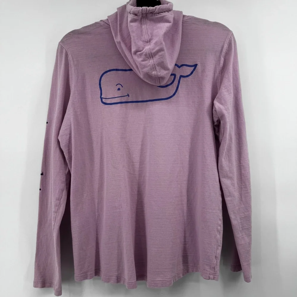 Vineyard Vines Women's Pink Hoodie Long Sleeve Whale Logo Cotton Size M Coastal‎ - Picture 2 of 13